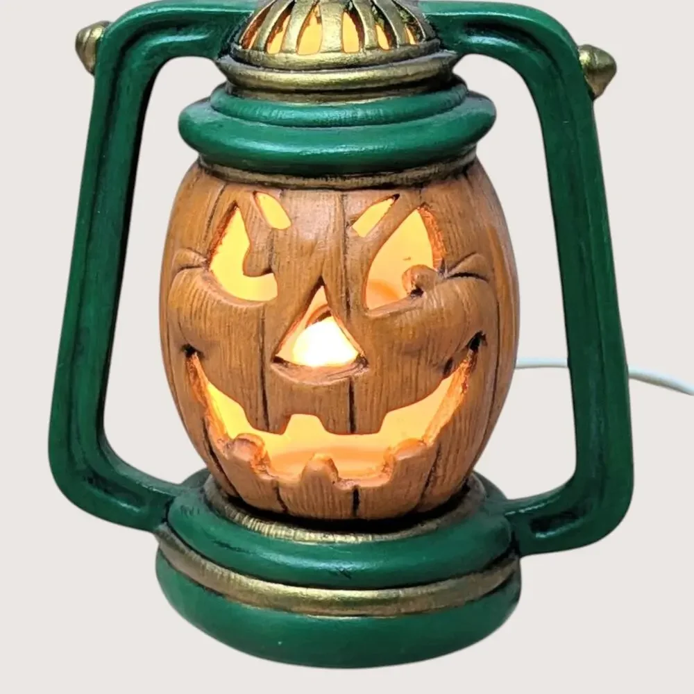 Vintage Ceramic Jack O' Lantern Halloween Light